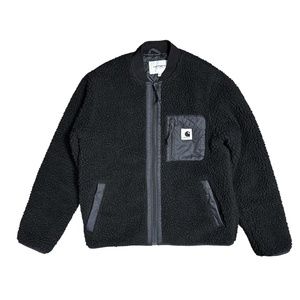 Carhartt Work In Progress WIP Janet Liner Black Sherpa Fleece Jacket Womens XS